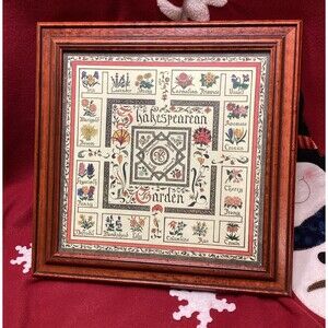 Shakespearean Garden Picture Signed & Framed Print Artist Robert Miller - '93